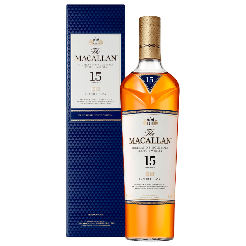 The Macallan Highland Single Malt Scotch Whisky 15 Years Old Double Cask 0,7l